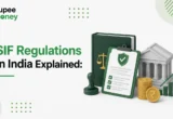 SIF Regulations in India Explained infographic showing regulatory compliance documents, legal framework, financial growth chart, and investment-related icons to illustrate Specialized Investment Fund (SIF) regulations, SEBI guidelines, and investment compliance in India.